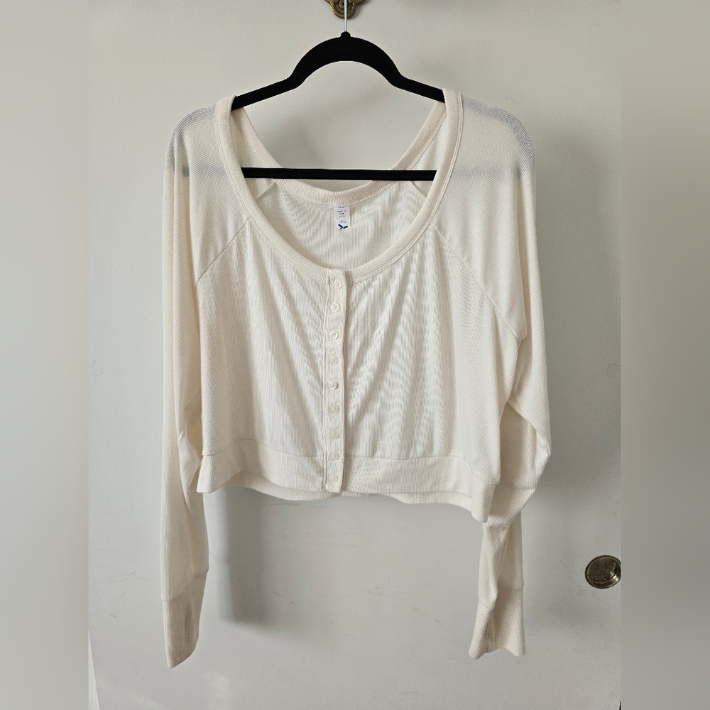 Women's Cream Button-Up Shirt
